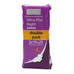 CARE | ΣΕΡΒΙΕΤΕΣ ULTRA PLUS NIGHT DUO 20 ΤΕΜ