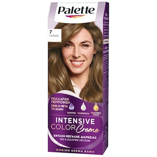PALETTE | Βαφή Μαλλιών Intensive Color 7 Ξανθό 1 Τεμάχιο