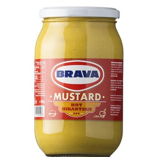 BRAVA | Μουστάρδα Πικάντικη Γυάλινο Βάζο 500g
