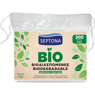 SEPTONA | Μπατονέτες Bio Βιοδιασπώμενες 200 Τεμάχια