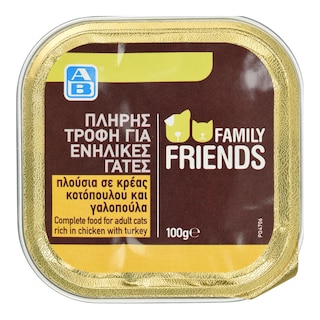 FAMILY FRIENDS | Γατοτροφή Κοτόπουλο και Γαλοπούλα 100g