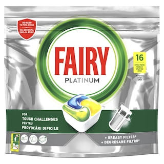FAIRY | Κάψουλες Πλυντηρίου Πιάτων Platinum Lemon 16 Τεμάχια