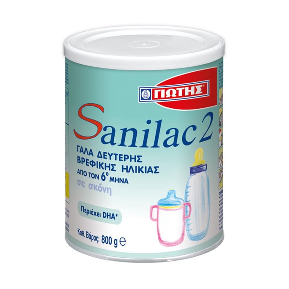 SANILAC Βρεφικό Γάλα Sanilac 2 Σκόνη 800g