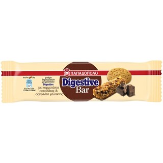 ΠΑΠΑΔΟΠΟΥΛΟΥ | DIGESTIVE | Μπάρα Δημητριακών Digestive Σοκολάτα Γάλακτος 28g