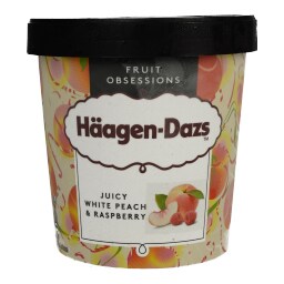 HAAGEN DAZS | Παγωτό Juicy White Peach & Raspberry 460 ml