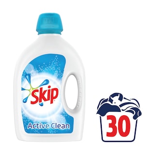 SKIP | Υγρό Απορρυπαντικό Active Clean 30 Μεζούρες 1+1 Δώρο