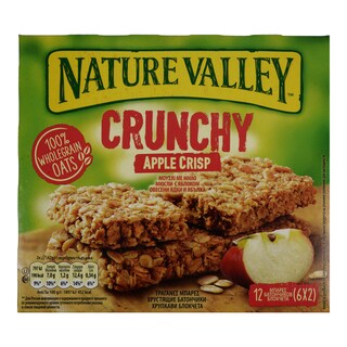 NATURE VALLEY | Μπάρες Δημητριακών Crunchy Μούσλι Μήλο 6x42g