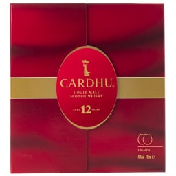 CARDHU | Ουίσκι Σκωτίας 12 Ετών 700ml + Ποτήρια Δώρο
