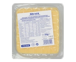 MILNER | Soft Cheese Slices 18% Fat Prepacked 350g