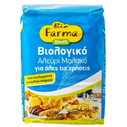 BIO FARMA | Αλεύρι Μαλακό Βιολογικό Για Όλες τις Χρήσεις 1kg