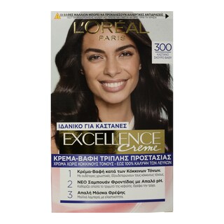 EXCELLENCE | Βαφή Μαλλιών Σετ No 300 Καστανό Σκούρο Βαθύ 1 Τεμάχιο