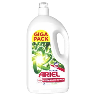 ARIEL | Υγρό Πλυντηρίου Ρούχων Extra Clean Power 60 Μεζούρες