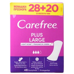 CAREFREE | Σερβιετάκια Plus Large 28 + 20 Τεμάχια Δώρο
