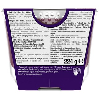 GLADE | Αρωματικό Κερί Merry Berry & Wine Large 224g