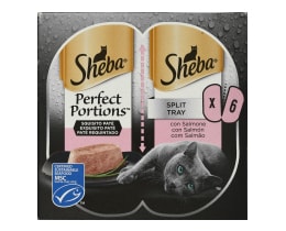 SHEBA | Γατοτροφή Perfect Portions Σολομός Πατέ 3x75g