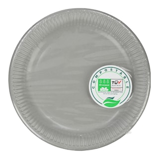 DECORATA | Πιάτα Βιοδιασπώμενα 23cm Γκρι 8 Τεμάχια