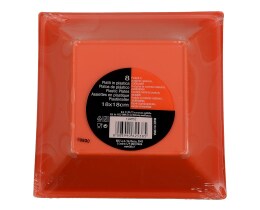 - | ΠΙΑΤΑ ΤΕΤΡΑΓΩΝΑ ΒΑΘΙΑ ΠΟΡΤΟΚΑΛΙ 18 CM 8 TEM