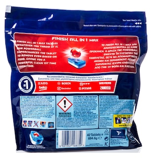 FINISH | ALL IN 1 | WASHING MACHINE DISHES SOAP LEMON 42 PIECES