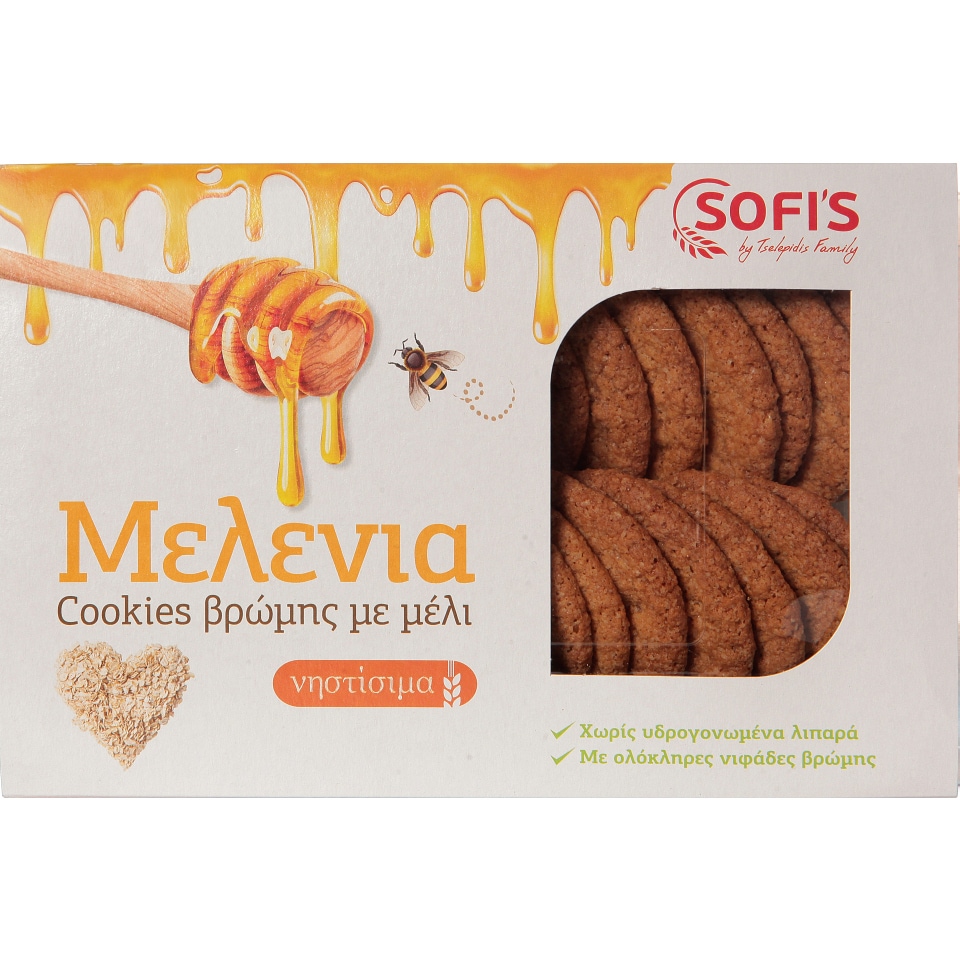 SOFI'S Cookies Βρώμη & Μέλι Νηστίσιμα 380g