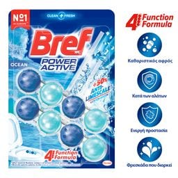 BREF | Μπλοκ Τουαλέτας WC Power Activ Ocean Breeze 2x50g