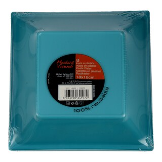 - | ΠΙΑΤΑ ΠΛΑΣΤΙΚΑ ΤΕΤΡΑΓΩΝΑ ΒΑΘΙΑ ΤΥΡΚΟΥΑΖ 18 CM 1 TEM