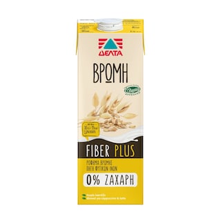 ΔΕΛΤΑ | Ρόφημα Βρώμης Fiber Plus 0% Ζάχαρη 1lt
