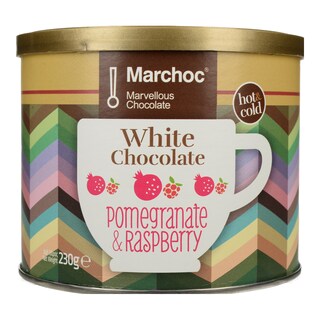 MARCHOC | ΡΟΦΗΜΑ ΛΕΥΚΗΣ ΣΟΚΟΛΑΤΑΣ ΜΕ RASBERRY & ΡΟΔΙ 230GR