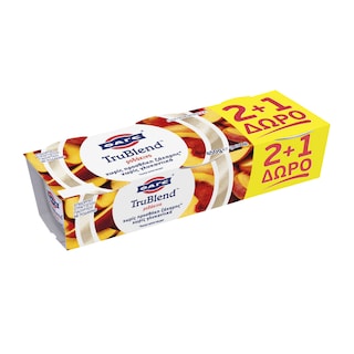 TRUBLEND | Επιδόρπιο Γιαουρτιού Ροδάκινο 3x150g 2+1 Δώρο 2+1 ΔΩΡΟ
