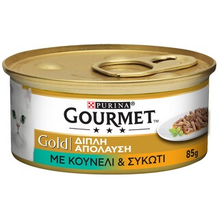 GOURMET | GOLD | Γατοτροφή Διπλή Απόλαυση Κουνέλι & Συκώτι 85gr