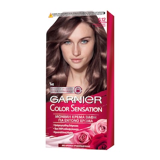 COLOR SENSATION | Βαφή Μαλλιών Νο6.12 Σκούρο Ξανθό Σαντρέ Ιριζέ 1 Τεμάχιο