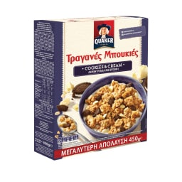 QUAKER | Δημητριακά Τραγανές Μπουκιές Cookies & Cream 450gr