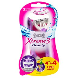 WILKINSON | Ξυραφάκια Xtreme Beauty 3 Λεπίδων 8 Τεμάχια 4+4 Δώρο