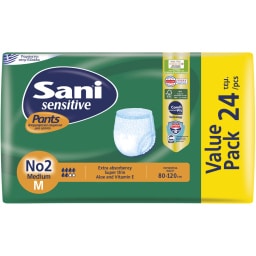 Εσώρουχα Ακράτειας Sensitive Pants Value Pack Medium No2 24 Τεμ.