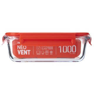 NEOFLAM | Φαγητοδοχείο Γυάλινο Βαλβίδα 1000ml 1 Τεμάχιο