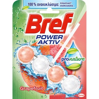 BREF | POWER ACTIVE | Καθαριστικό Τουαλέτας WC Block Pro Nature Grapefruit 50gr
