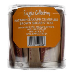 SUGAR COLLECTION | Ζάχαρη Καστανή Sticks 40x4g