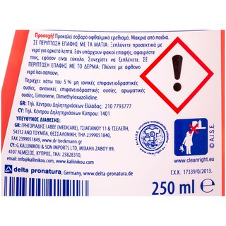 DR BECKMANN | ΚΑΘΑΡΙΣΤΙΚΟ SPRAY ΚΕΡΑΜΙΚΩΝ ΕΣΤΙΩΝ 250 ML