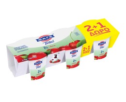 TOTAL | Επιδόρπιο Γιαουρτιού Κεράσι 3 Χ 170 gr 2+1 Δώρο ΔΩΡ 170ΓΡ