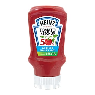 HEINZ | Κέτσαπ Λιγότερη Ζάχαρη & Αλάτι Top Down 435g