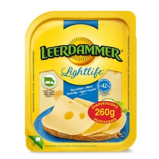 LEERDAMMER | Τυρί Μαλακό LightLife Χαμηλά Λιπαρά Φέτες 260g