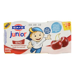 JUNIOR | ΠΑΙΔΙΚΑ ΓΙΑΟΥΡΤΙΑ ΚΕΡΑΣΙ 2X140ΓΡ