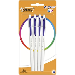 BIC | Στυλό Cristal Up Διαρκείας 1.2mm Μπλε 4 Τεμάχια