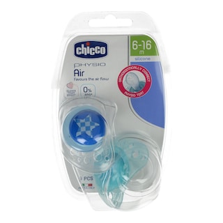CHICCO | Πιπίλα Physio Air 6-16 Μηνών Σιέλ 2 Τεμάχια