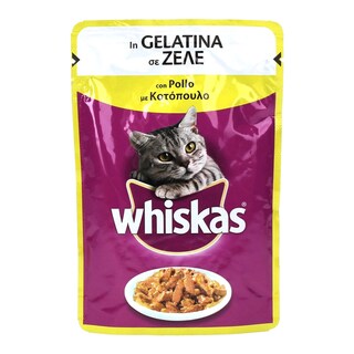 WHISKAS | ΓΑΤΟΤΡΟΦΗ FRESH PACK ΚΟΤΟΠΟΥΛΟ ΖΕΛΕ 100 GR