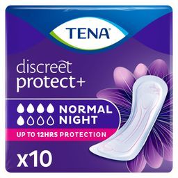 TENA | Σερβιέτες Ακράτειας Discreet Normal Night 10 Τεμάχια