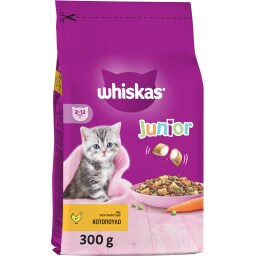Ξηρά Τροφή Για Γάτες Junior Κροκέτες Γάλακτος Με Κοτόπουλο 300gr