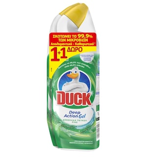 DUCK | Υγρό Καθαριστικό Λεκάνης Deep Action Gel Πεύκο 750ml 1+1 Δώρο