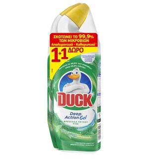 DUCK | Υγρό Καθαριστικό Λεκάνης Deep Action Gel Πεύκο 750ml 1+1 Δώρο