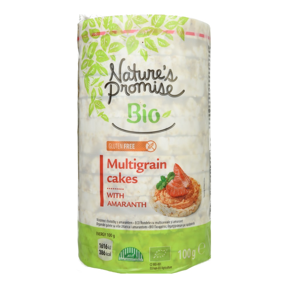 NATURES PROMISE BIO Γκοφρέτες Δημητριακών Bio με Αμάραντο 100g