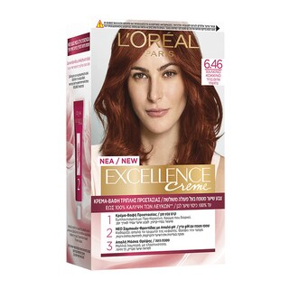 EXCELLENCE | Βαφή Μαλλιών Σετ No 6.46 Ακαζού Κόκκινο 48 ml